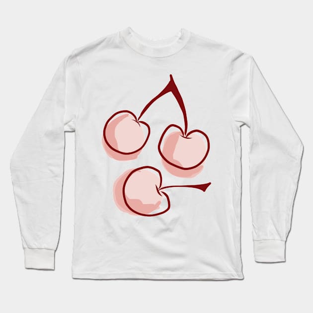 Cherrific Cherries Long Sleeve T-Shirt by jenartfart